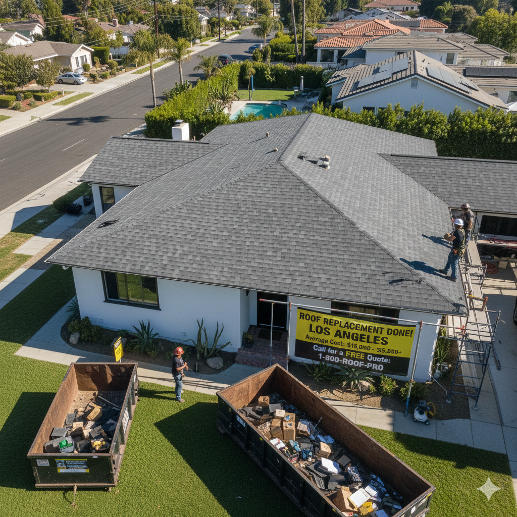 Replace roof los angeles average price